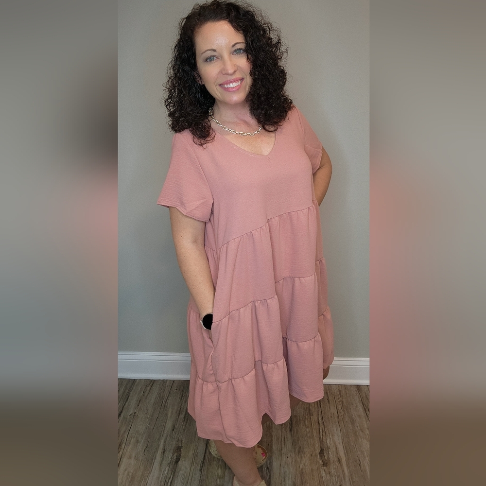 Elegant Pink Mini Dress